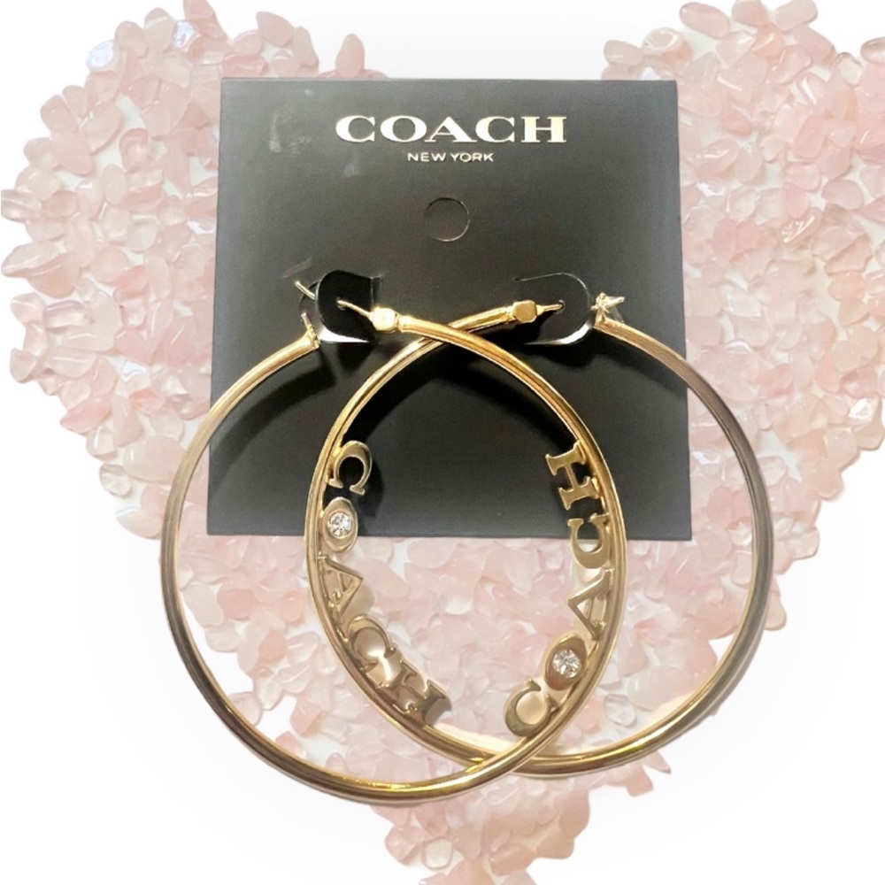 Coach hoop earrings
